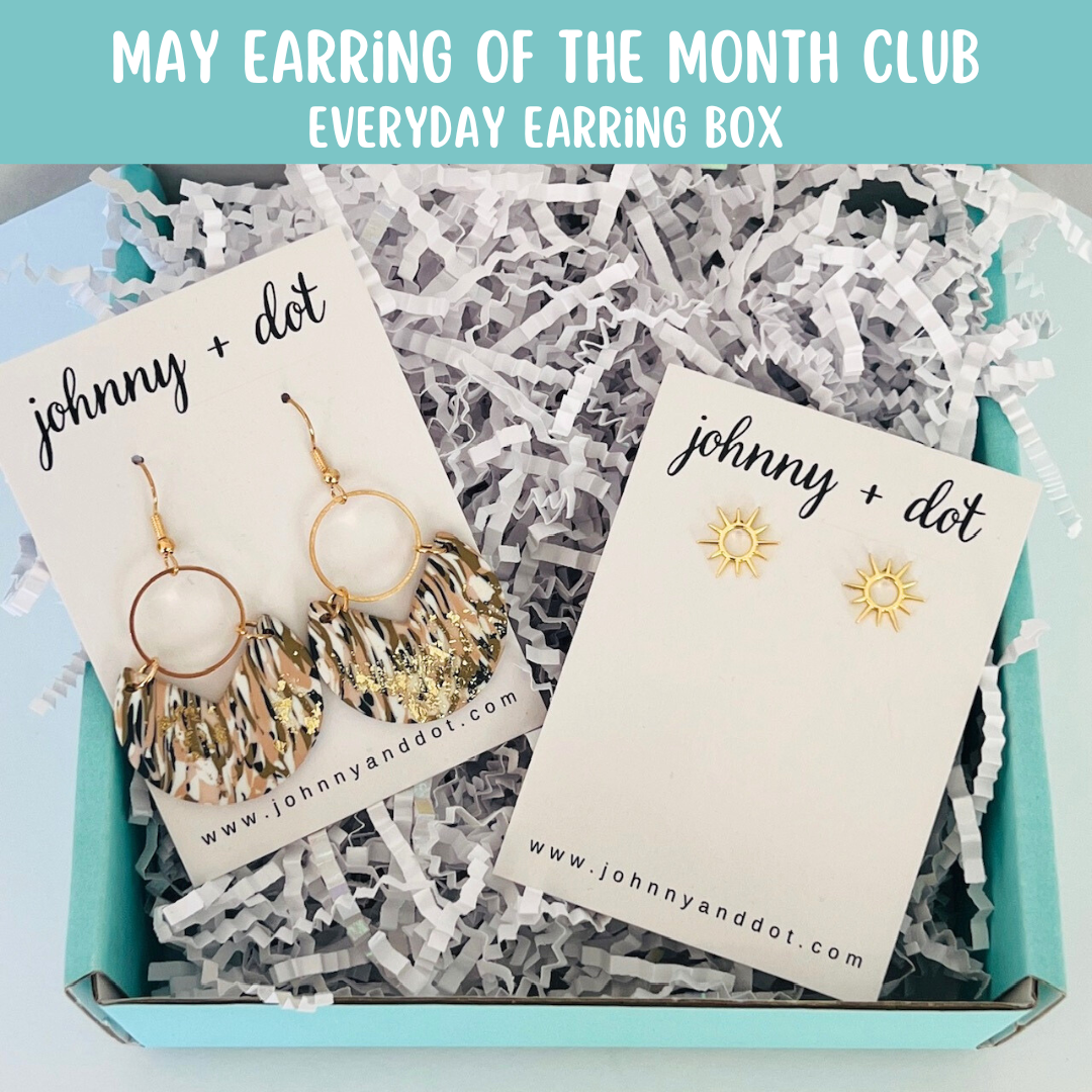Earring of the Month Club Subscription Box Johnny Dot