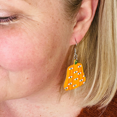 Acetate Pumpkin Eye Earrings