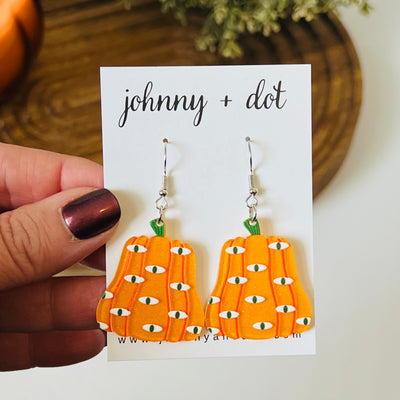 Acetate Pumpkin Eye Earrings