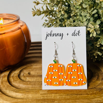 Acetate Pumpkin Eye Earrings