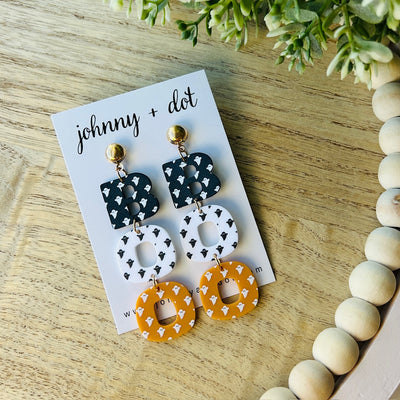 "BOO” Acrylic Earrings