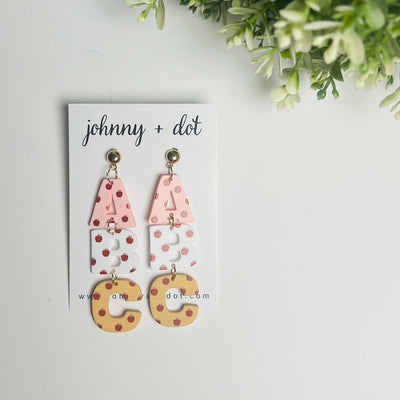 ABC Apple Dangle Earrings