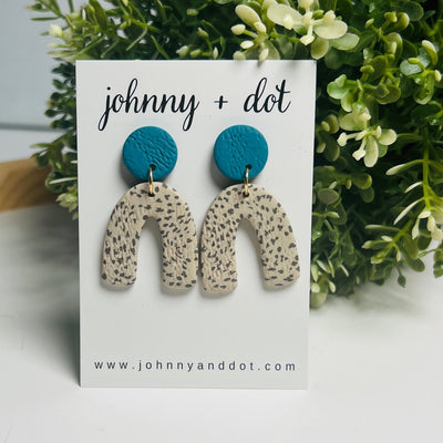 Speckled Arch Dangle Earrings