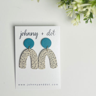 Speckled Arch Dangle Earrings