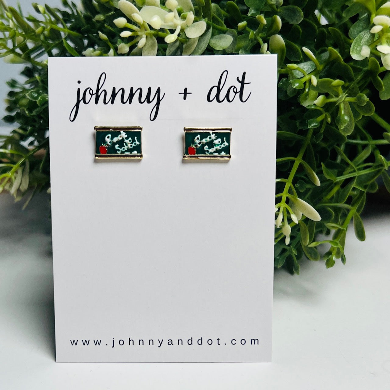 Chalkboard Back to School Stud Earrings