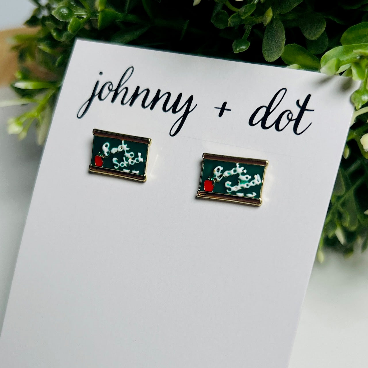 Chalkboard Back to School Stud Earrings
