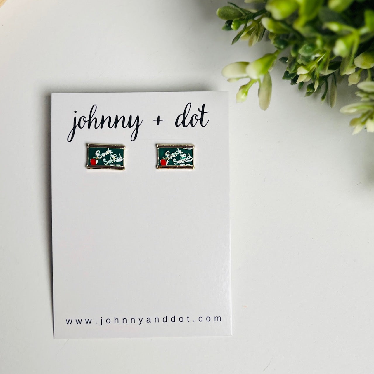 Chalkboard Back to School Stud Earrings