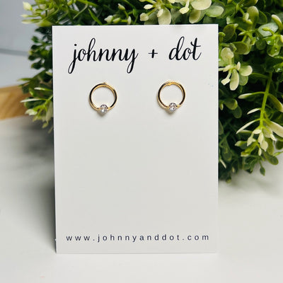 Mini Gold Circle Studs