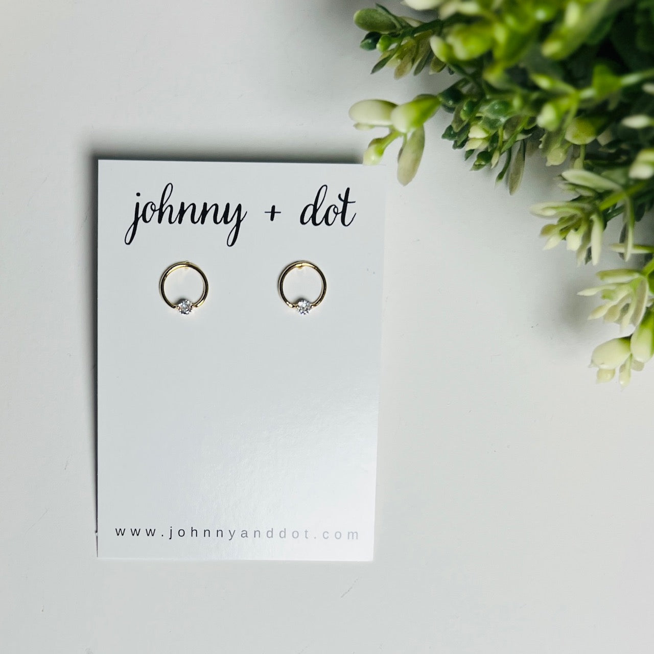 Mini Gold Circle Studs