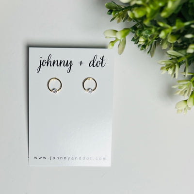 Mini Gold Circle Studs