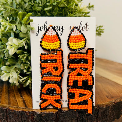 Beaded Trick or Treat Earrings