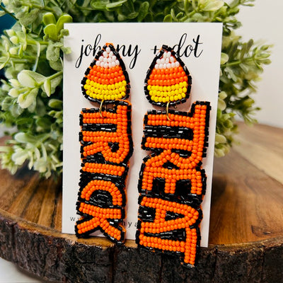 Beaded Trick or Treat Earrings
