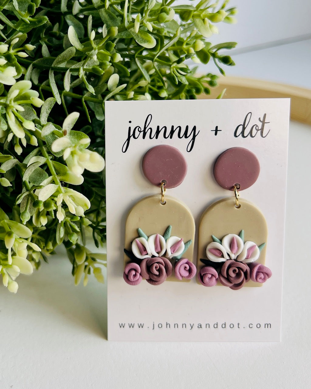 Vintage Violet Bloom Earrings