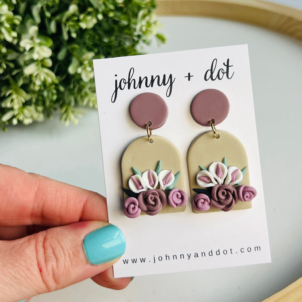 Vintage Violet Bloom Earrings
