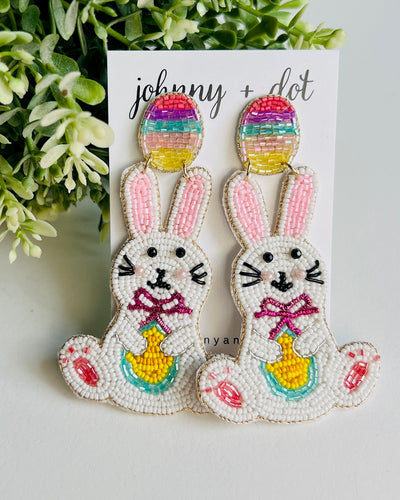 Hoppy Rainbow Egg Earrings