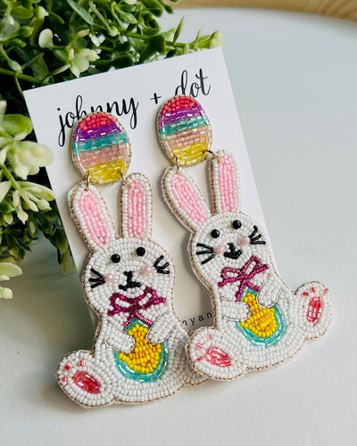 Hoppy Rainbow Egg Earrings