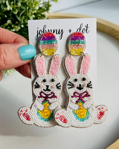 Hoppy Rainbow Egg Earrings