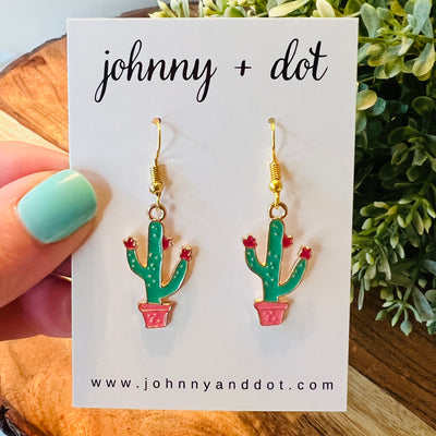 Saguaro Cactus Blossom Earrings