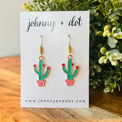Saguaro Cactus Blossom Earrings