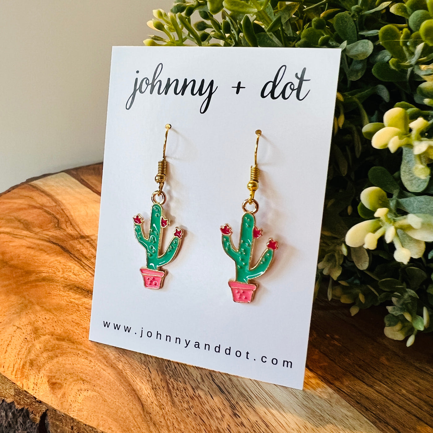 Saguaro Cactus Blossom Earrings