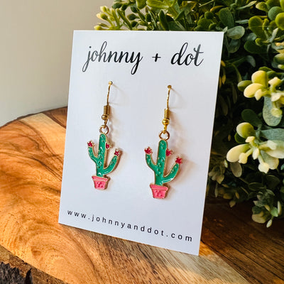 Saguaro Cactus Blossom Earrings