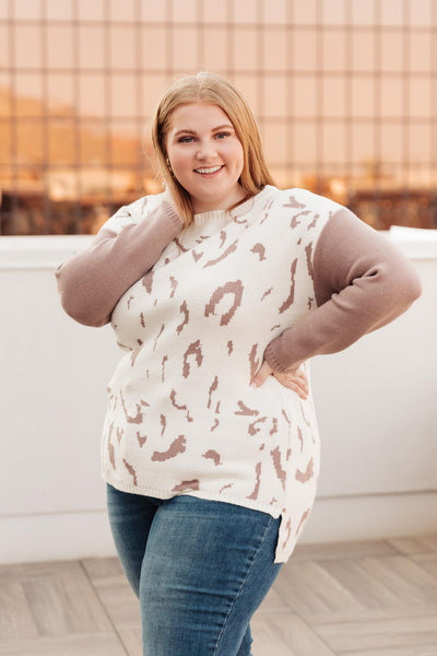 Abstract Animal Print Sweater - Johnny & Dot