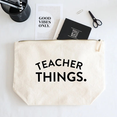 Teacher Things Zippered Pouch